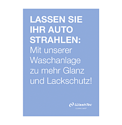 Poster Strahlen A1 blau