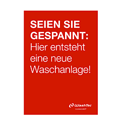 Poster Neue Waschanlage A1 rot