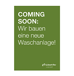 Poster Neue Waschanlage A0 grün