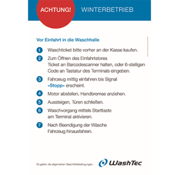 Einfahrtsschild "Code-Scan-Winter" A2