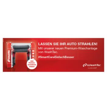 Banner SmartCare - Strahlen 3x1m Rot