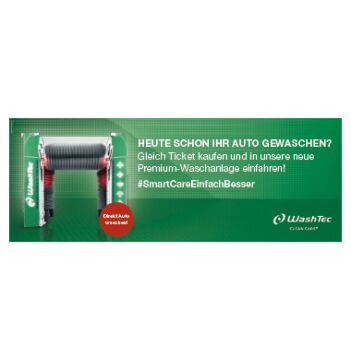 Banner SmartCare -Gewaschen? 4x1,5m Grün