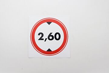 Aufkleber Durchfahrtshöhe 2,60M