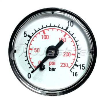MANOMETER 0-16 BAR G 1/8" D=40
