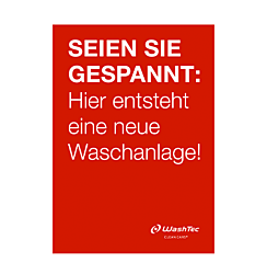 Poster "Neue Waschanlage" A0 rot