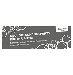 Banner "Powerschaum" 3 x 1 Meter GRAU